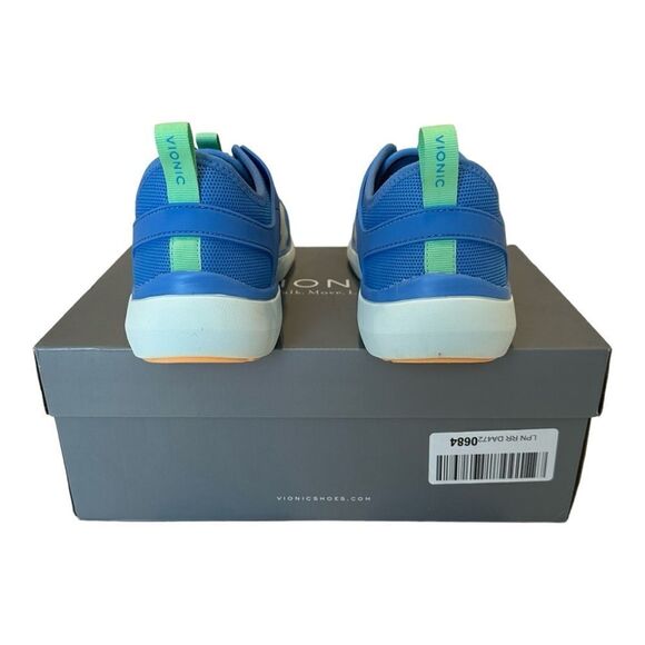 Vionic Amalia Azure Bungee Lace Support Shoe Blue 9 Medium - Picture 6 of 9